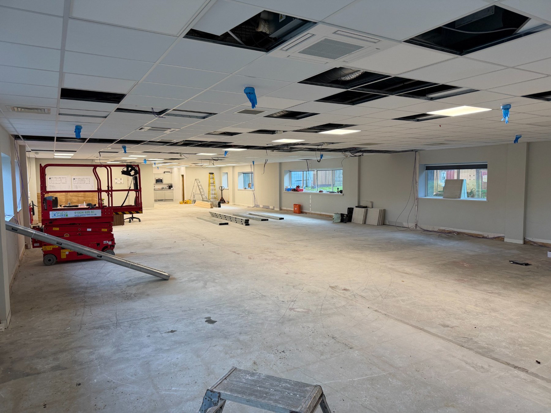 Bromborough Office Refurbishment: Office refurbishment in progress