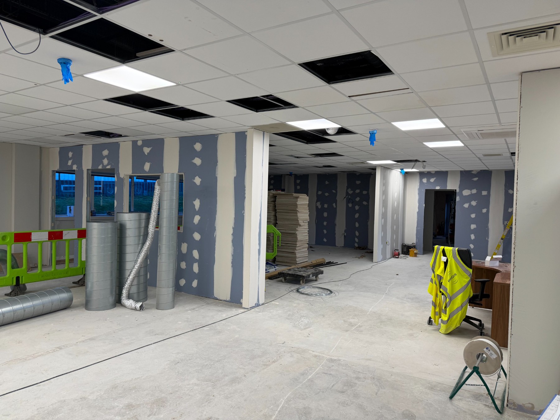 Bromborough Office Refurbishment: Refurbishment works in progress