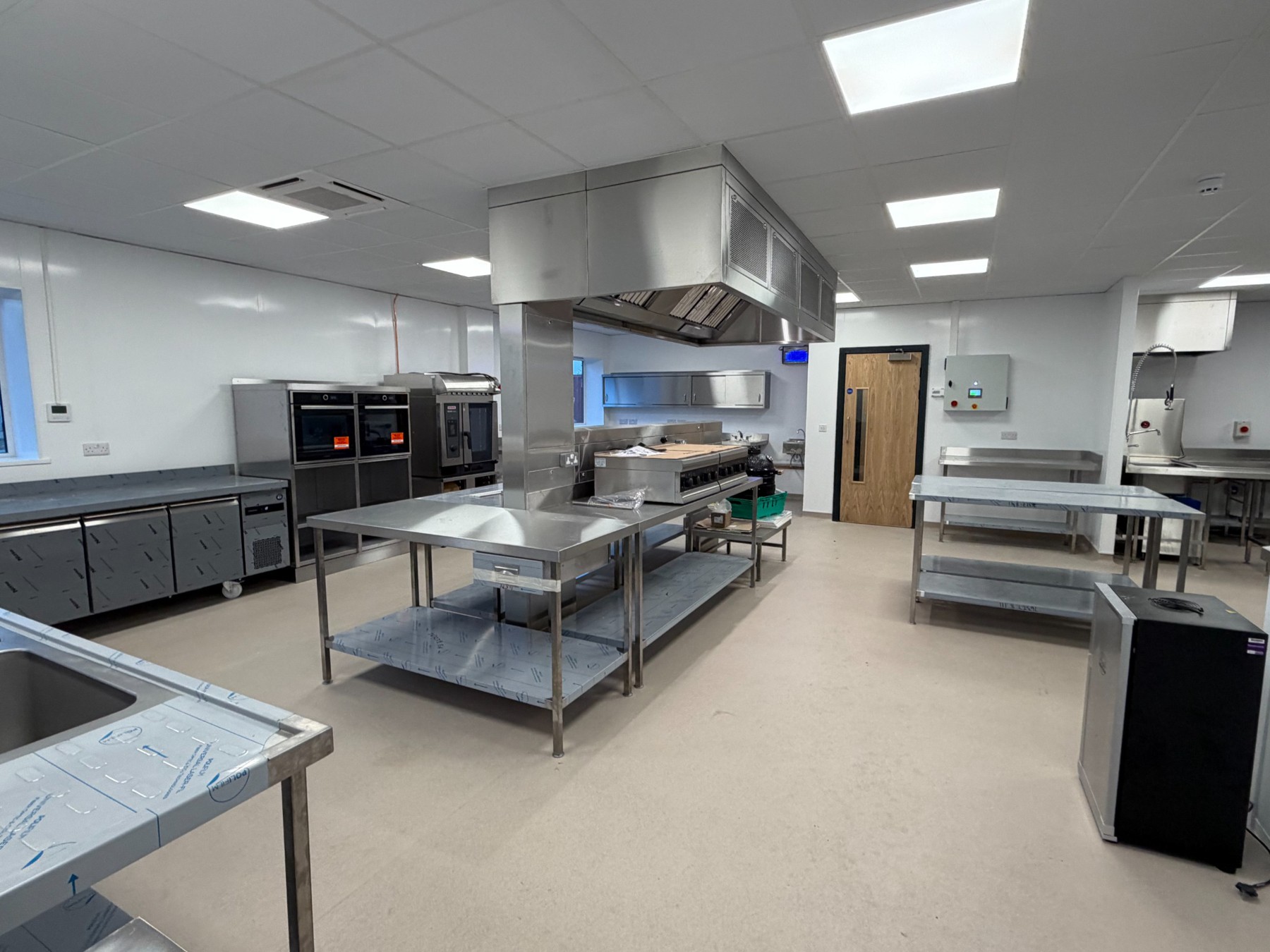 Bromborough Office Refurbishment: Completed demonstration kitchen